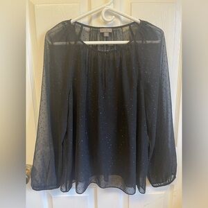Elegant Black Sheer Blouse